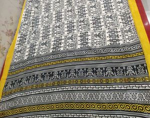 Printed silk  Fabric Saree