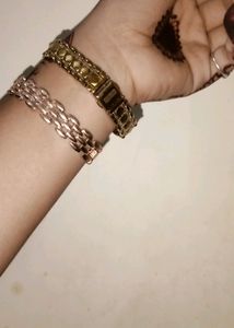 Combo Of Two Golden Watches😍✨