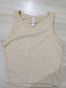 Combo Of Black And Beige Tank Top