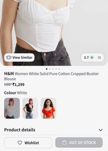 H&amp;M White Corset