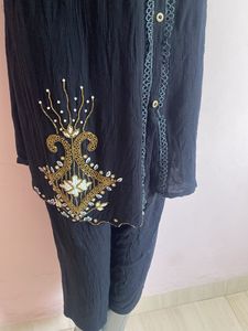 Black Handwork Cord Set