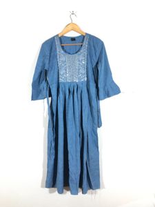 Blue Emboridered Kurta (Women’s)