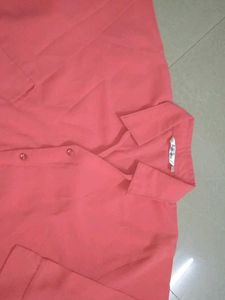 Coral Button-Down Shirt