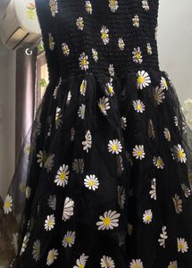 Floral Black Sunflower Dress