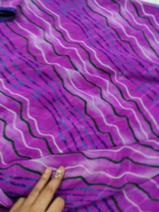 Purple Georgette Saree