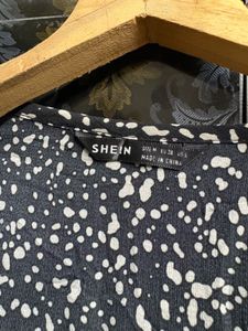 Chic Speckled Ruched Mini Dress