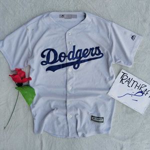 Dodgers white jersey for men and women both