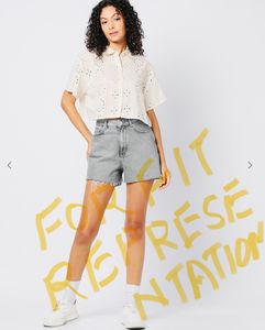 White Cropped Shirt