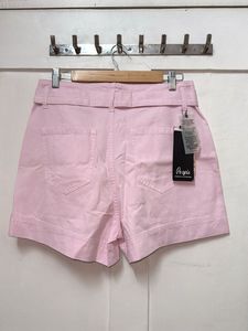Baby Pink Belted Shorts(Brand New)