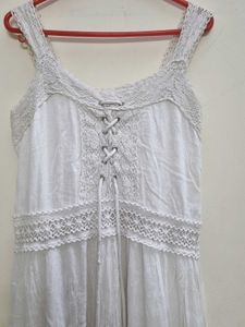 Pretty Beachy White Summer Dress