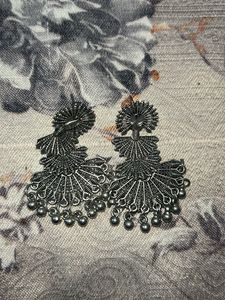 Silver Tone Drop Earrings