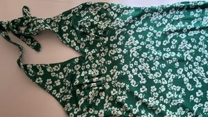 Green Halter Neck Dress 👗