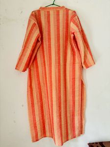 Coral Coloured Crinkled Kurta Top(XXL)🍑