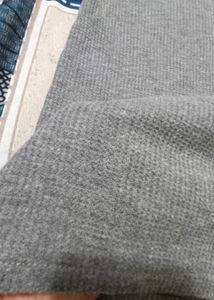 Full Round Neck Grey Ripped Top