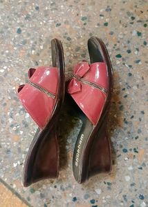 Bow Wedges/ Slip On Heel Sandals