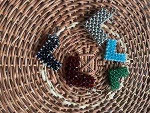 Beaded Heart Keychain