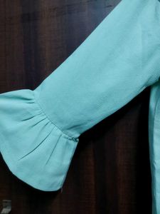 Mint Green Bell Sleeve Top