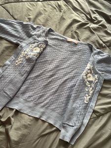 Vintage Floral Embroidered Cardigan