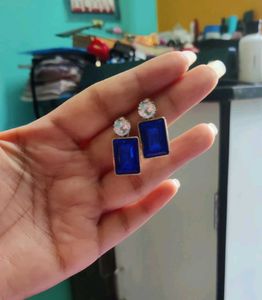 KOREAN DARK BLUE EARRINGS 💙