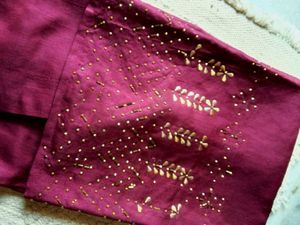 Maroon Beaded Kurta Set