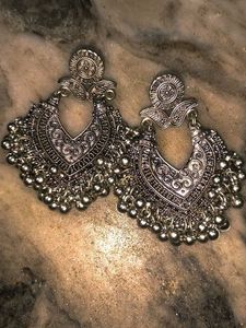 Oxidized Silver Earrings
