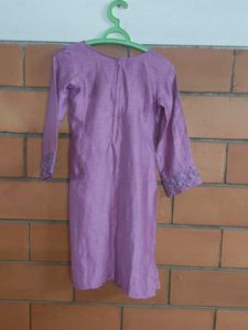 Lavender Kurti with Embroidery