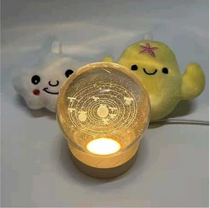 Illuminated Solar System Crystal Ball Lamp