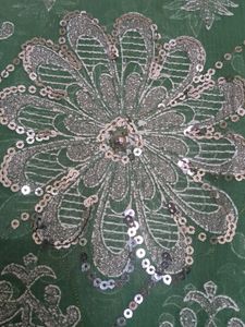 Caribbean Green Chiffon Saree