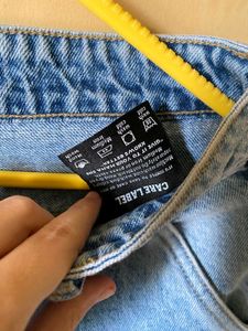 Off Duty Wide Leg Denim Jeans