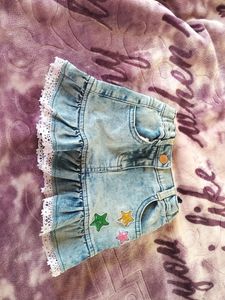 Beautiful Denim Skirt For Baby Girl
