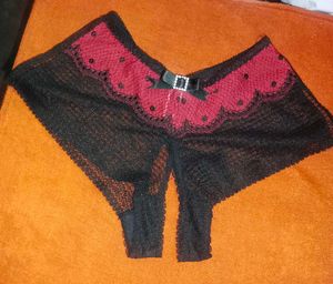 unisex Lace front open panties