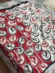 Abstract Swirl Print Saree