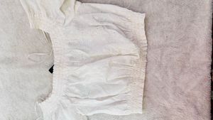 White Off Shoulder Crop Top