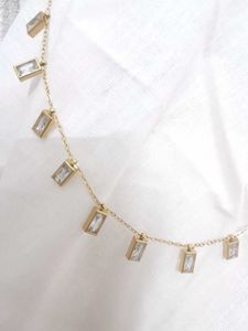 Sleek Baguette Chain Necklace