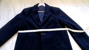 Enjeolon brand Unisex Long Coat/Over Coat Black