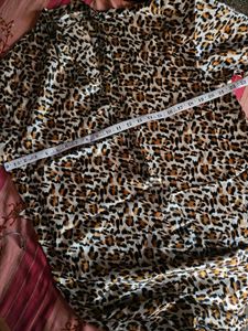 Animal Print Shrug Cum Robe