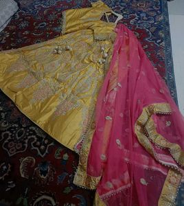 Yellow And Pink Bridal LAHNAGA☆☆☆