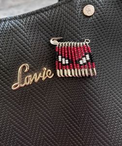 Safety Pin Beads Spiderman Keychain