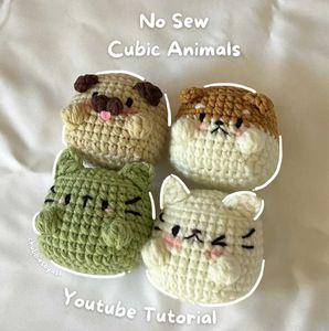 Dog+ Cat Combo Crochet Keychain