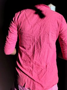Pink Top with Unique Buttons
