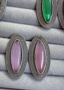 Pink Stone Earrings