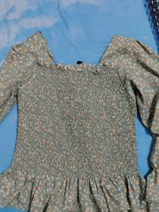 Floral Smocked Long Sleeve Top