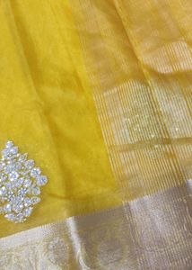 😍Price Drop! Organza Saree With Zari Work Sale 😍