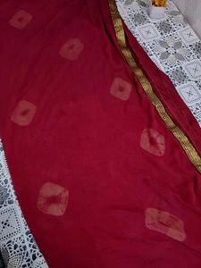 Chiffon Fabric Dupatta Maroon Colour