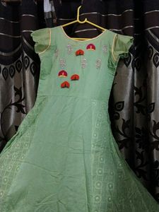 Mint Green Embroidered Anarkali Dress