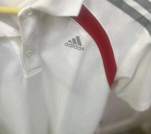 Adidas White Polo Shirt