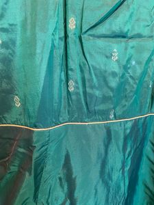 Green Silk Anaarkali kurta