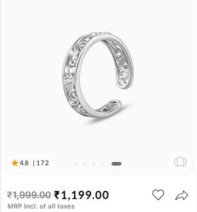 GIVA 925 Silver Encraved Ring