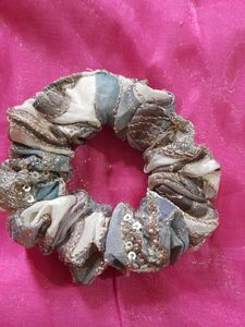 jewell like embellishment scrunchie