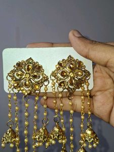 vintage Gold Jhumka Earrings(inspo from bahubali)